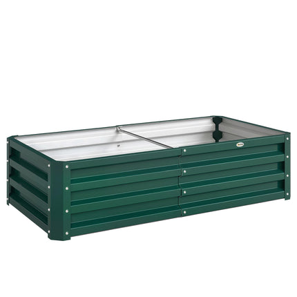 Galvanized Steel Raised Garden Bed 120x60cm for Vegetables - Green