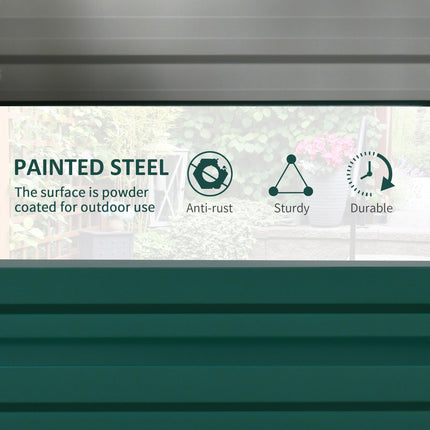 Galvanized Steel Raised Garden Bed 120x60cm for Vegetables - Green
