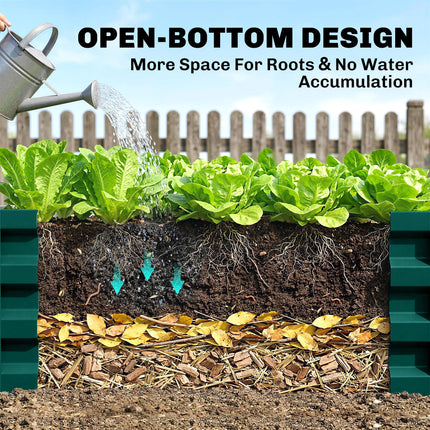 Galvanized Steel Raised Garden Bed 120x60cm for Vegetables - Green