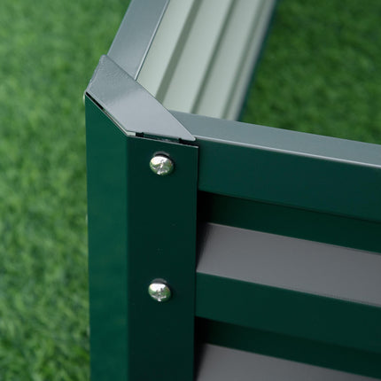 Square Raised Garden Bed 120x120cm with Weatherproof Steel Frame - Green