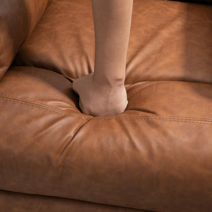 Power Lift Riser Recliner Chair with Remote Control - Brown Faux Leather