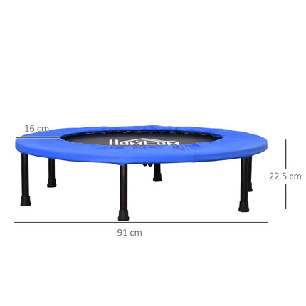 Trampoline Aerobic Rebounder 91cm Round Indoor Outdoor Fitness Jumper - Blue