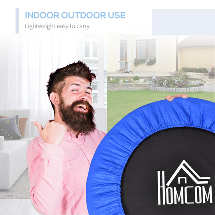 Trampoline Aerobic Rebounder 91cm Round Indoor Outdoor Fitness Jumper - Blue