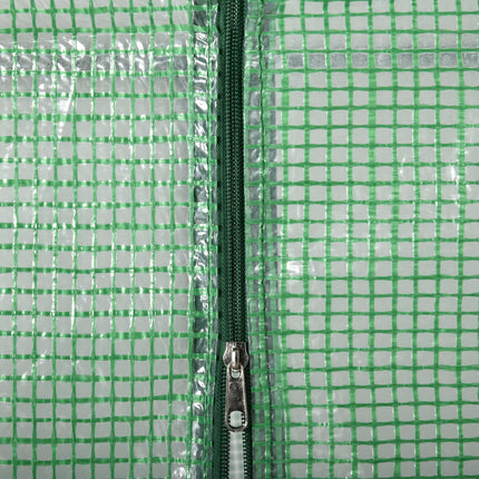 Walk-In Portable Greenhouse with 4 Shelves 4.5x2.5ft PE Cover - Green
