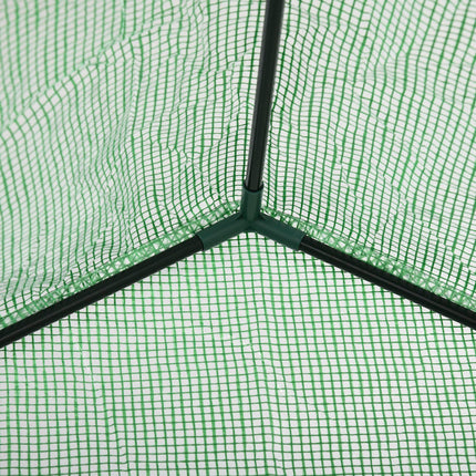 Walk-In Portable Greenhouse with 4 Shelves 4.5x2.5ft PE Cover - Green