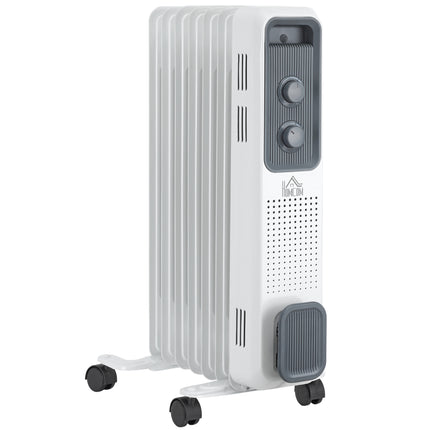 1500W Oil Filled Radiator, Portable Electric Heater with 3 Heat Settings, Safety