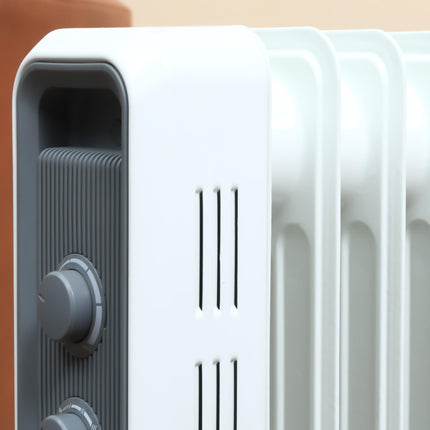 1500W Oil Filled Radiator, Portable Electric Heater with 3 Heat Settings, Safety