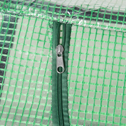 Mini Greenhouse with Durable PE Cover and Roll-Up Windows - Green