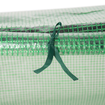 Mini Greenhouse with Durable PE Cover and Roll-Up Windows - Green