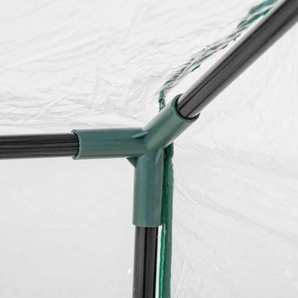 Mini Greenhouse Plant Shelter with Zippered Roll-Up Windows - Clear