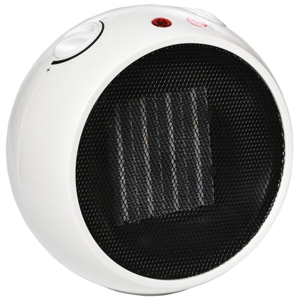 Ceramic Small Space Heater 900W/1500W with 3 Heat Modes & Safety Protection - White