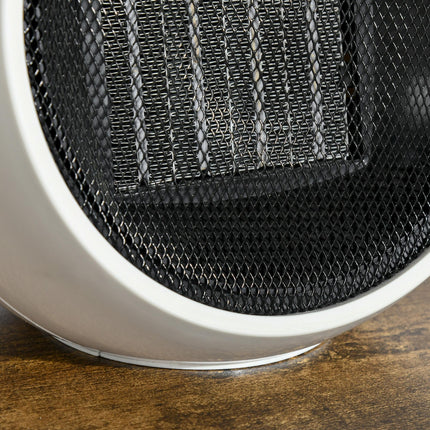 Ceramic Small Space Heater 900W/1500W with 3 Heat Modes & Safety Protection - White