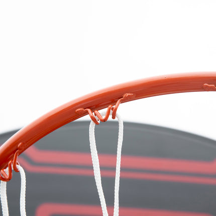 Adjustable Basketball Hoop Stand with Wheels and Stable Base - Black White Red