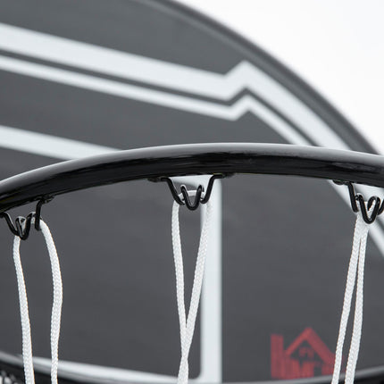 Adjustable Basketball Hoop and Stand with Wheels and Weight Base - Black