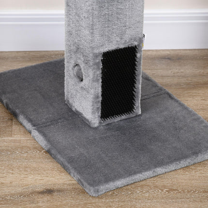 79cm Cat Scratching Post with Jute Climber, Carpet Base & Dangling Ball - Grey