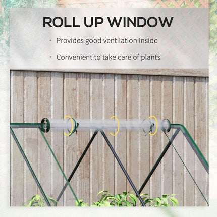 Raised Garden Bed with Greenhouse Cover, Steel Planter Box 127x95x92cm - Grey
