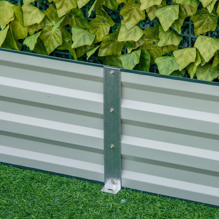 Adjustable Metal Raised Garden Bed Planter Box with Galvanised Steel - Green