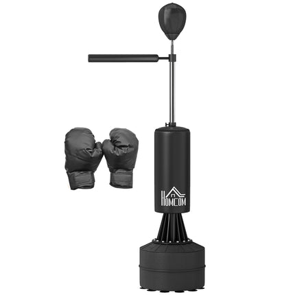 155-205cm 3-IN-1 Freestanding Boxing Punching Bag Stand, Boxing Speed Trainer Wi