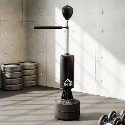 155-205cm 3-IN-1 Freestanding Boxing Punching Bag Stand, Boxing Speed Trainer Wi