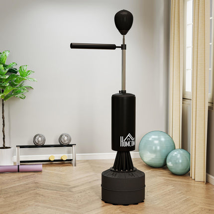155-205cm 3-IN-1 Freestanding Boxing Punching Bag Stand, Boxing Speed Trainer Wi