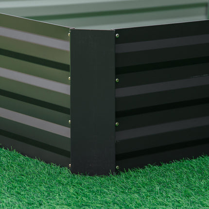 Metal Raised Garden Beds 120x80cm & 241x90.5cm - Grey Galvanised Steel