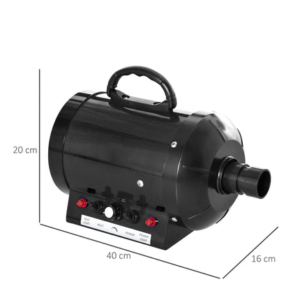 Dog Hair Dryer Pet Grooming Blaster Dryer Blower Adjustable Temperature Speed Wi 1