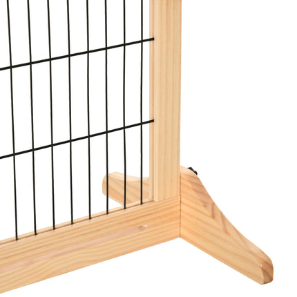 Adjustable Wooden Pet Gate 69H x 104-183 cm with 2 Panels for Doorway & Hallway - Natural