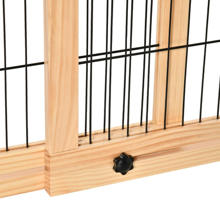 Adjustable Wooden Pet Gate 69H x 104-183 cm with 2 Panels for Doorway & Hallway - Natural