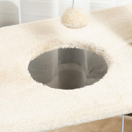 Indoor Cat Tree with Scratching Posts, Bed, Perch & Ball Toy 60x30x76 cm - Light Brown