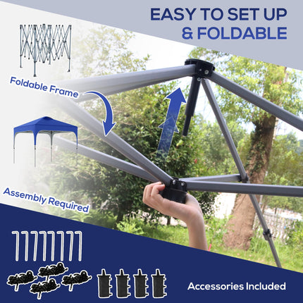 3 x 3(M) Pop Up Gazebo, UPF 50+ Foldable Canopy Tent with Wheeled Carrybag, 4 Le