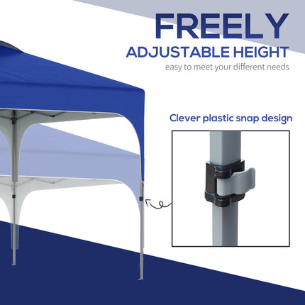 3 x 3(M) Pop Up Gazebo, UPF 50+ Foldable Canopy Tent with Wheeled Carrybag, 4 Le