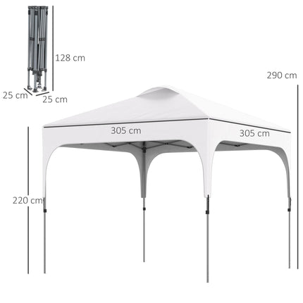 3 x 3(M) Pop Up Gazebo, UPF 50+ Foldable Canopy Tent with Wheeled Carrybag, 4 Le 1