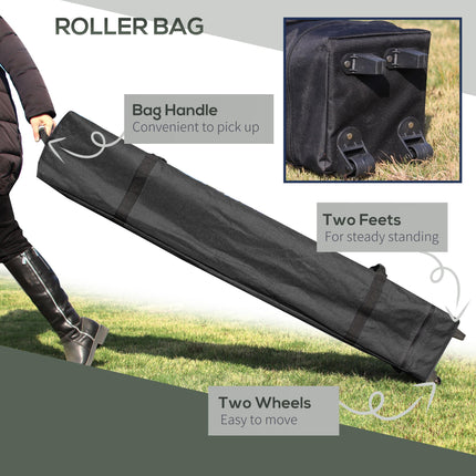 3 x 3(M) Pop Up Gazebo, UPF 50+ Foldable Canopy Tent with Wheeled Carrybag, 4 Le