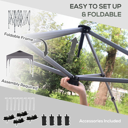 3 x 3(M) Pop Up Gazebo, UPF 50+ Foldable Canopy Tent with Wheeled Carrybag, 4 Le