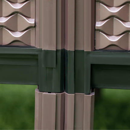 Set of 2 Garden Raised Beds 50x50x46.5cm with Self-Watering Elevated Planter Boxes - Brown