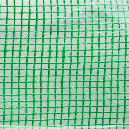 4 x 3m Walk-In Polytunnel Greenhouse with PE Cover and Zippered Door - Green