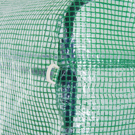 6x3x2m Walk-in Polytunnel Greenhouse with Roll-up Sidewalls - Green