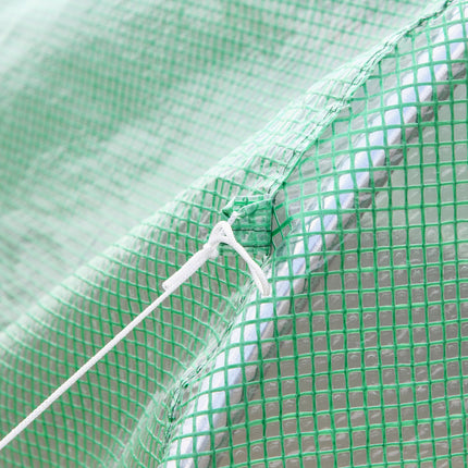 3x2x2m Walk-In Greenhouse with PE Cover and Mesh Windows - Green