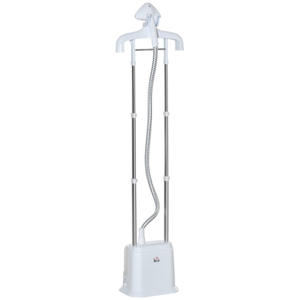 Upright Garment Steamer with 6 Steam Settings, 45s Heat-up, 1.7L Tank, 45min Steam - White