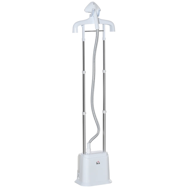 Upright Garment Steamer with 6 Steam Settings, 45s Heat-up, 1.7L Tank, 45min Steam - White