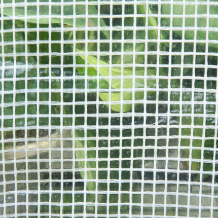 Portable 2 Tier Steel Frame Greenhouse with PE Cover and Roll-Up Door - Green