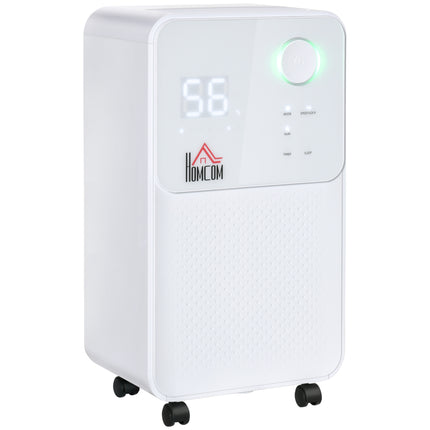 12L/Day Portable Quiet Electric Dehumidifier with 4 Modes 2000ML for Home Laundry Bedroom Basement - White