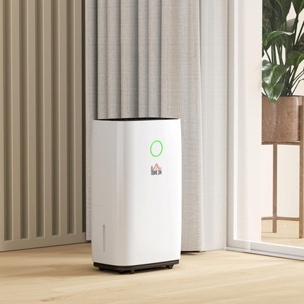20L/Day Portable Quiet Electric Dehumidifier with 4L Tank and 3 Modes for Home - White