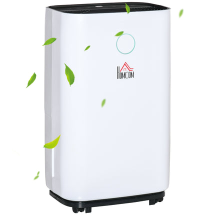 16L/Day Portable Quiet Electric Dehumidifier with 4L Tank, 3 Modes for Home Laundry Bedroom Basement - White
