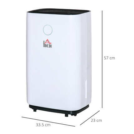 16L/Day Portable Quiet Electric Dehumidifier with 4L Tank, 3 Modes for Home Laundry Bedroom Basement - White