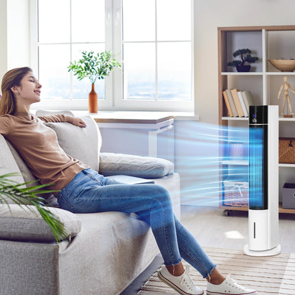 Bladeless Evaporative Air Cooler with Remote Control for 20㎡ - White