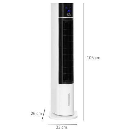 Bladeless Evaporative Air Cooler with Remote Control for 20㎡ - White