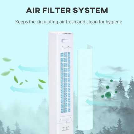 Bladeless Evaporative Air Cooler with Remote Control for 20㎡ - White