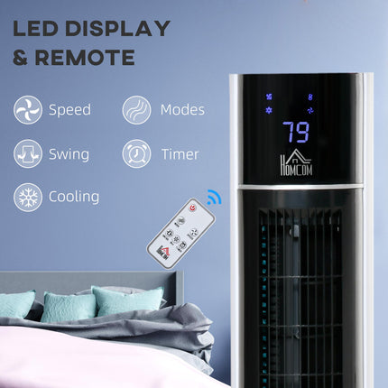 Bladeless Evaporative Air Cooler with Remote Control for 20㎡ - White