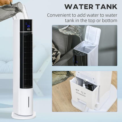 Bladeless Evaporative Air Cooler with Remote Control for 20㎡ - White
